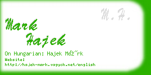 mark hajek business card